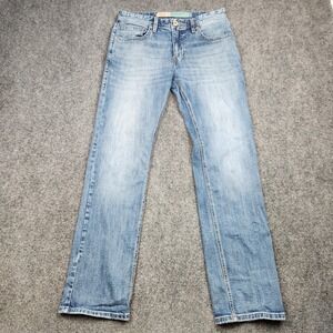 Rock & Roll Revolver Straight Jeans Mens 32x34 Light Wash Slim Straight Denim